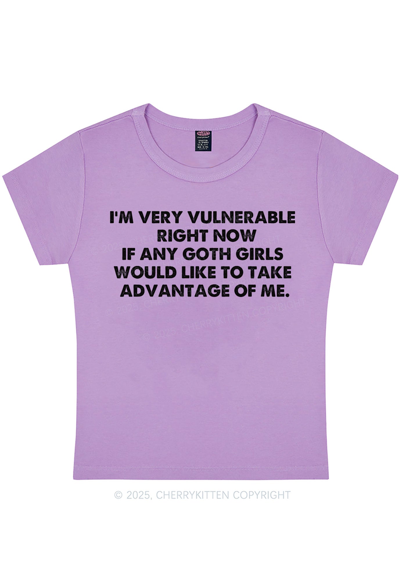 Im Vulnerable Y2K Baby Tee Cherrykitten