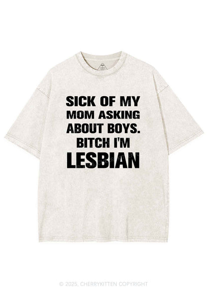 Bxxch Im Lesbian Pride Y2K Shirts Washed Tee Cherrykitten