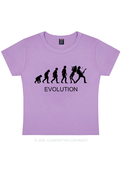 Evolution Rock Band Y2K Baby Tee Cherrykitten