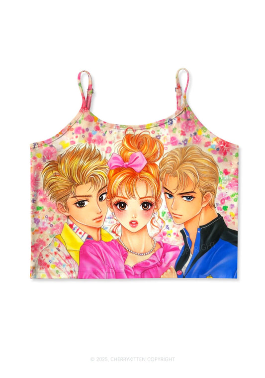 Comic Youth Y2K Print Cami Crop Top Cherrykitten