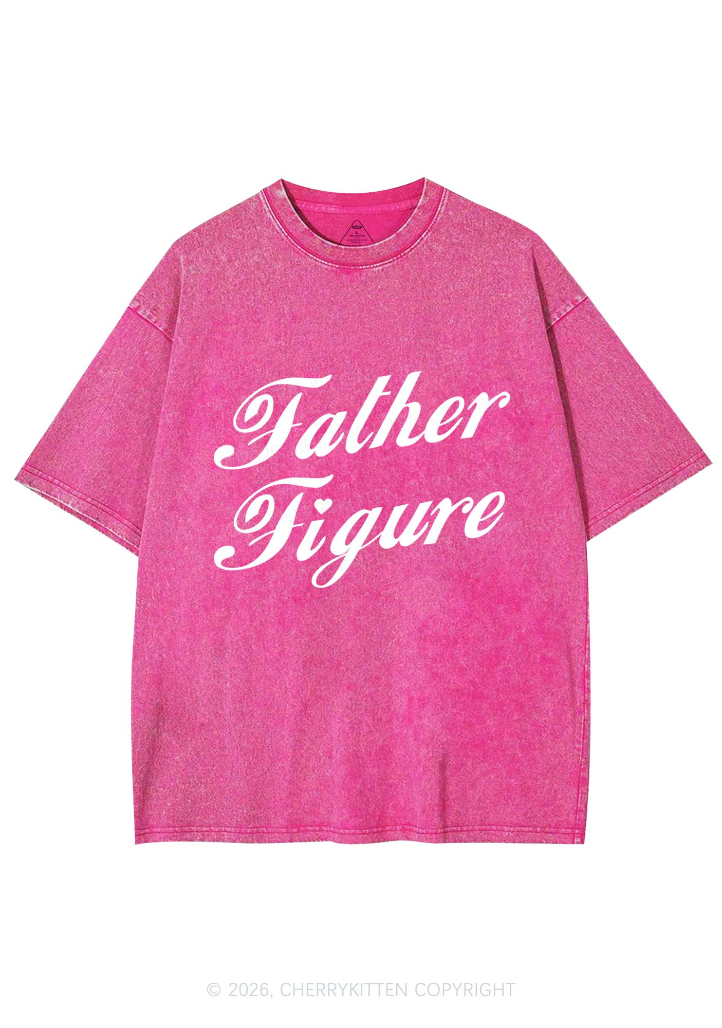 Father Figure Valentine's Day Y2K Shirts Washed Tee Cherrykitten