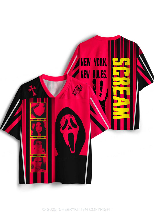 Halloween Scream Ghost Y2K Sport Jersey Shirts Cherrykitten