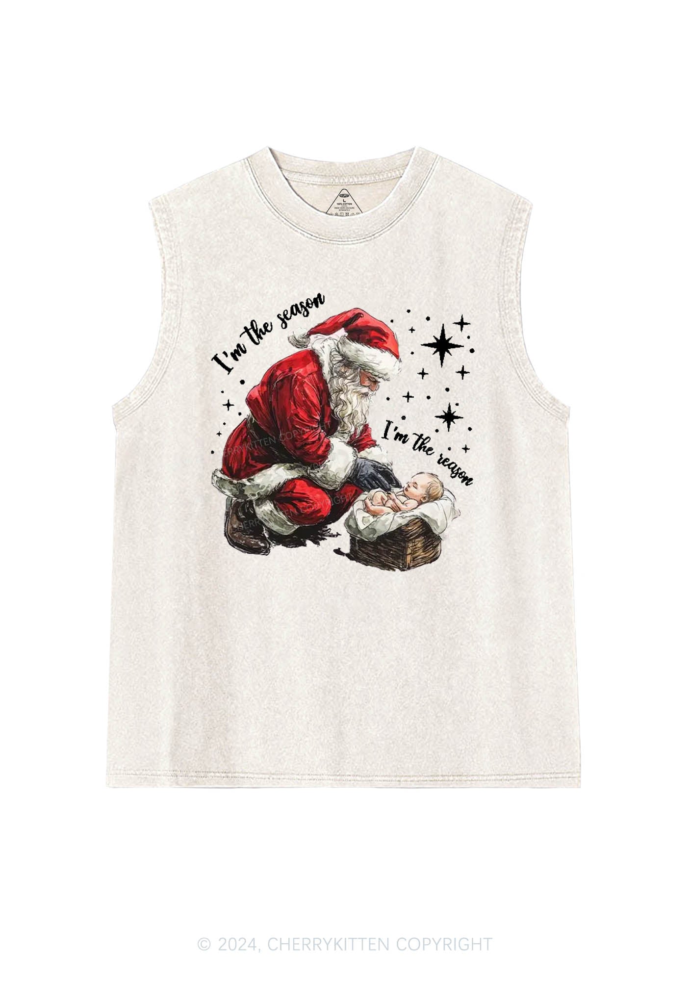 Christmas I'm The Season Y2K Washed Tank Cherrykitten