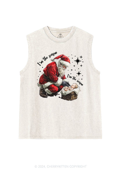 Christmas I'm The Season Y2K Washed Tank Cherrykitten