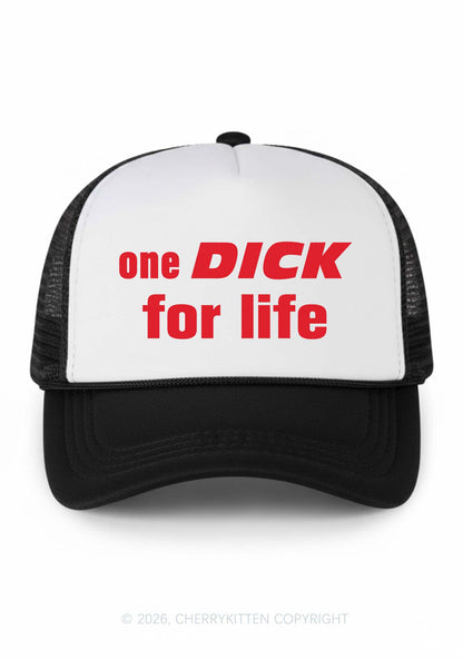 One Dxxk For Life Y2K Colorblock Trucker Hat Cherrykitten