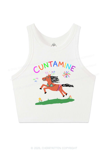 Cxxtamine Pony Y2K Crop Tank Top Cherrykitten