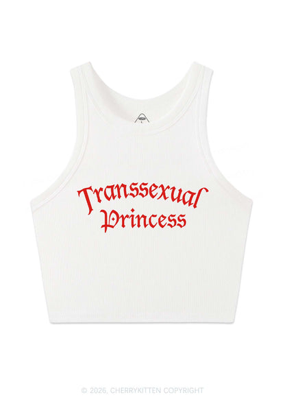 Transsexual Princess Pride Y2K Crop Tank Top Cherrykitten