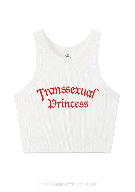 Transsexual Princess Pride Y2K Crop Tank Top Cherrykitten
