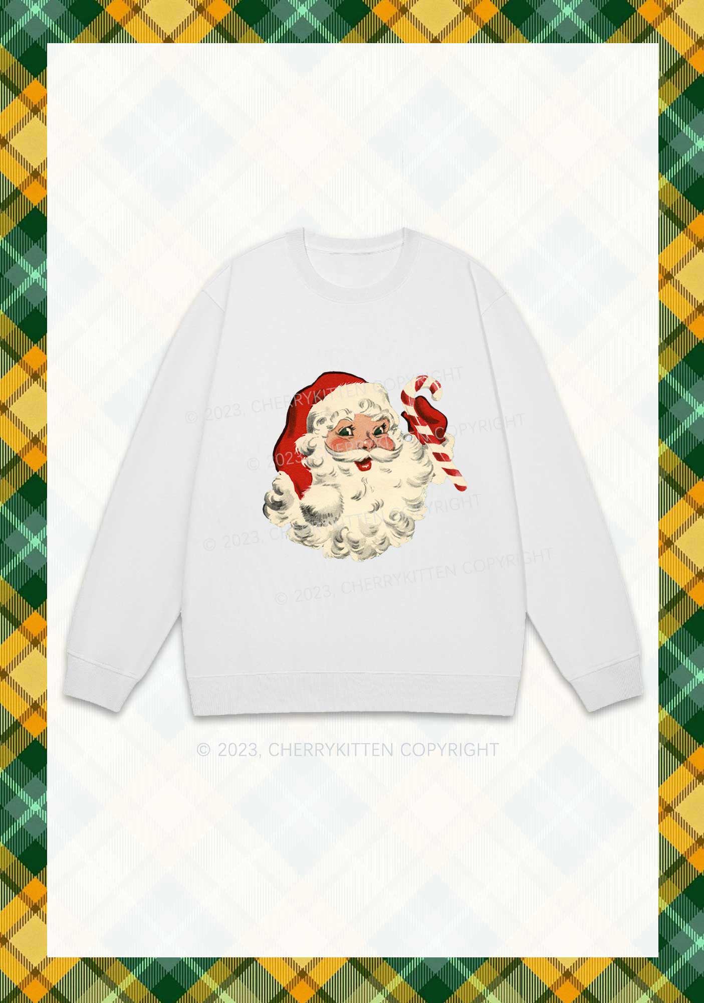 Santa Claus Candy Christmas Y2K Sweatshirt Cherrykitten