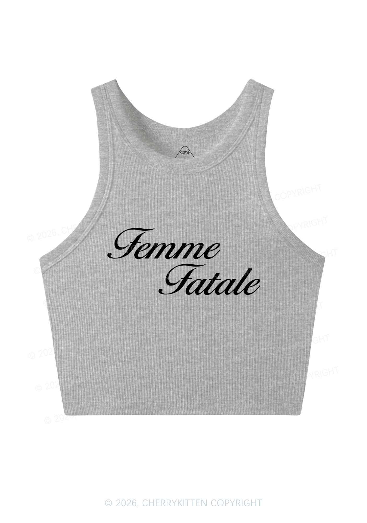 Femme Fatale Pride Y2K Crop Tank Top Cherrykitten