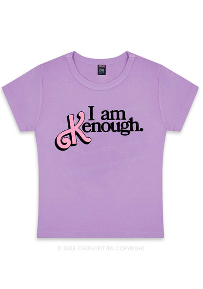Curvy I Am Kenough Y2K Baby Tee Cherrykitten