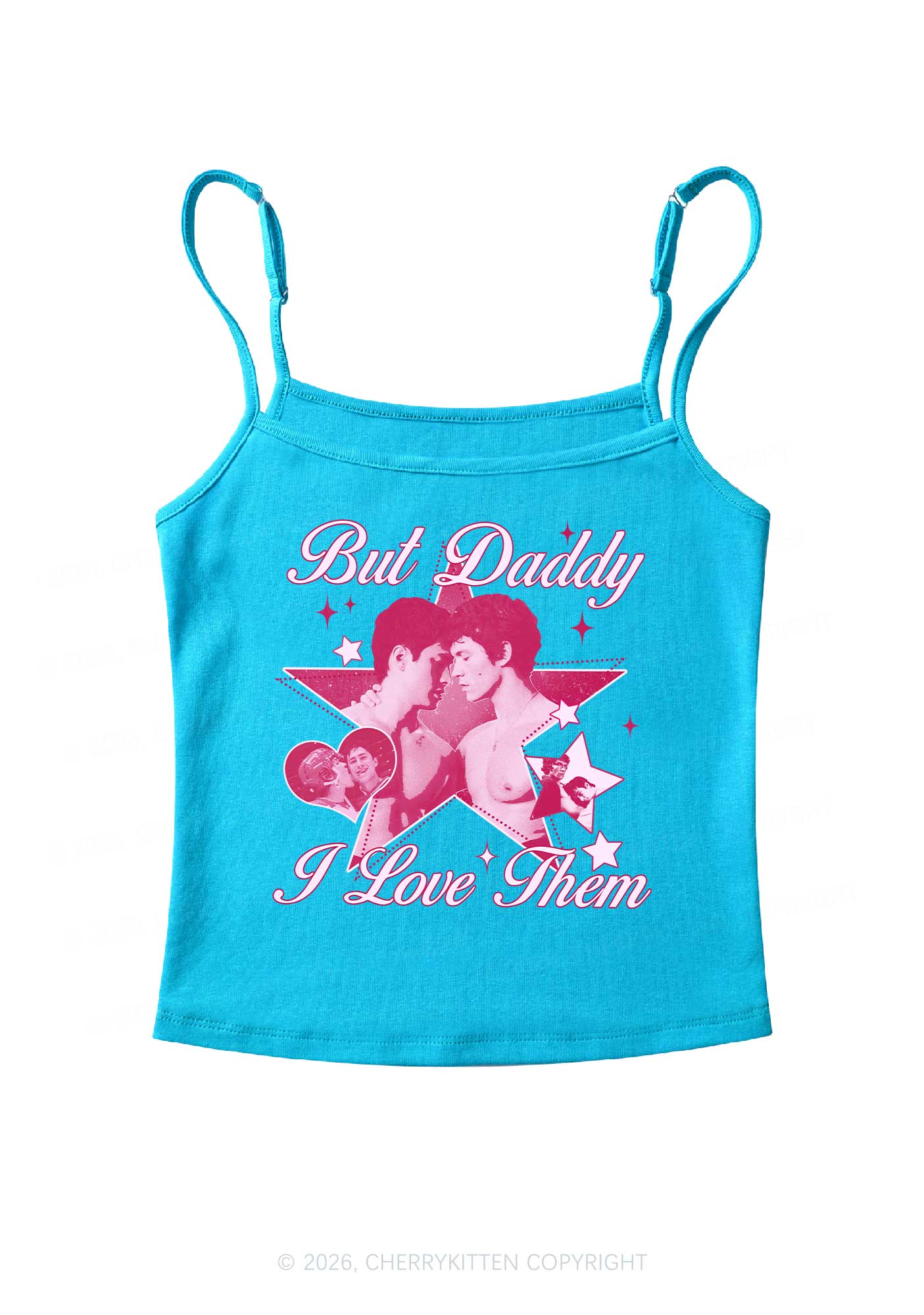 But Daddy I Love Them Star HR Y2K Spaghetti Strap Cami Cherrykitten