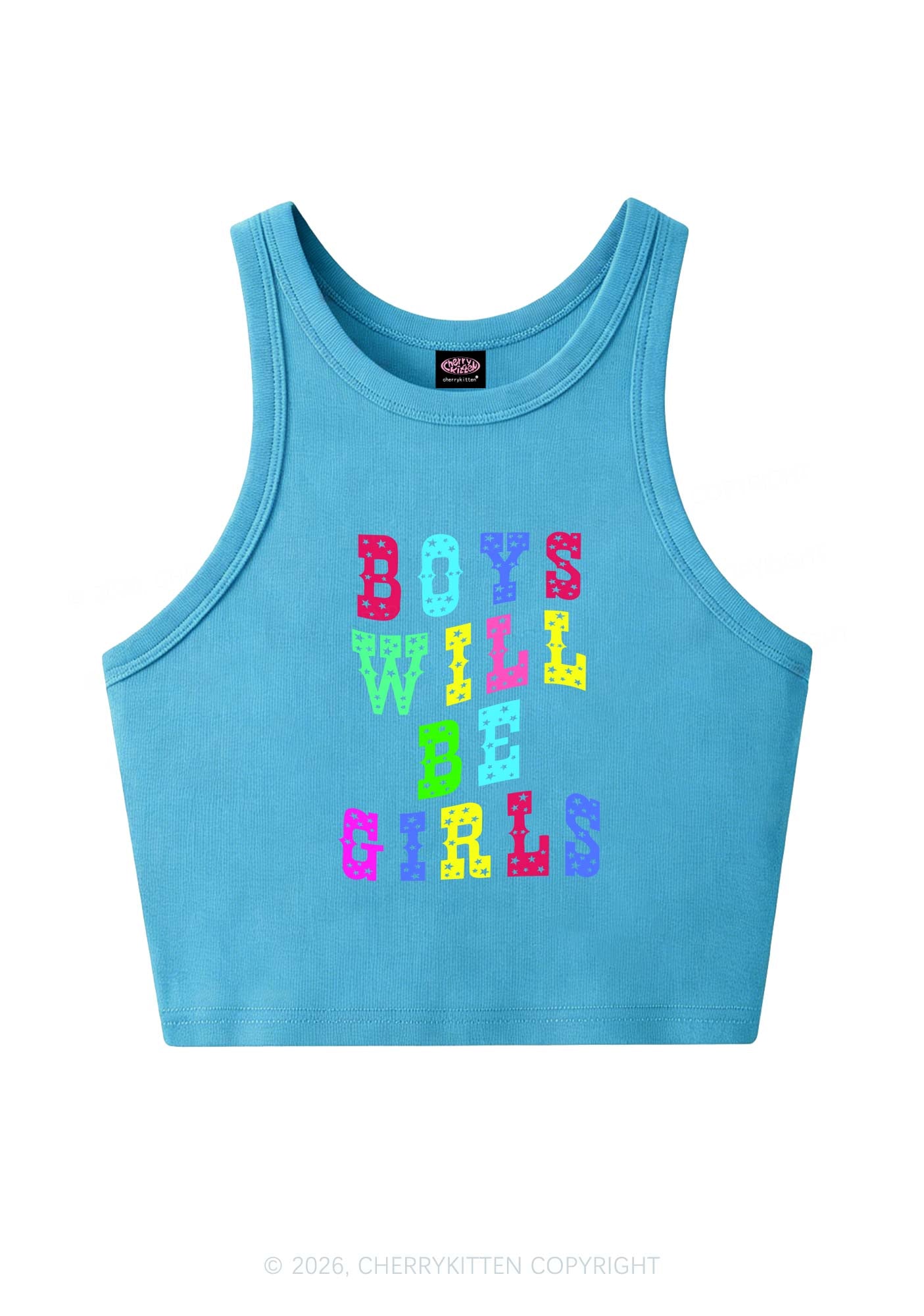 Boys Will Be Girls Pride Y2K Crop Tank Top Cherrykitten