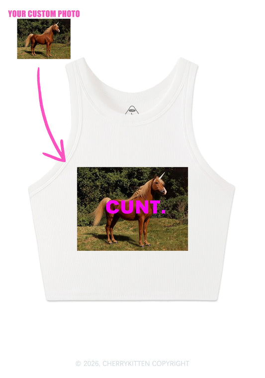 Custom Photo Cxxt Y2K Crop Tank Top Cherrykitten