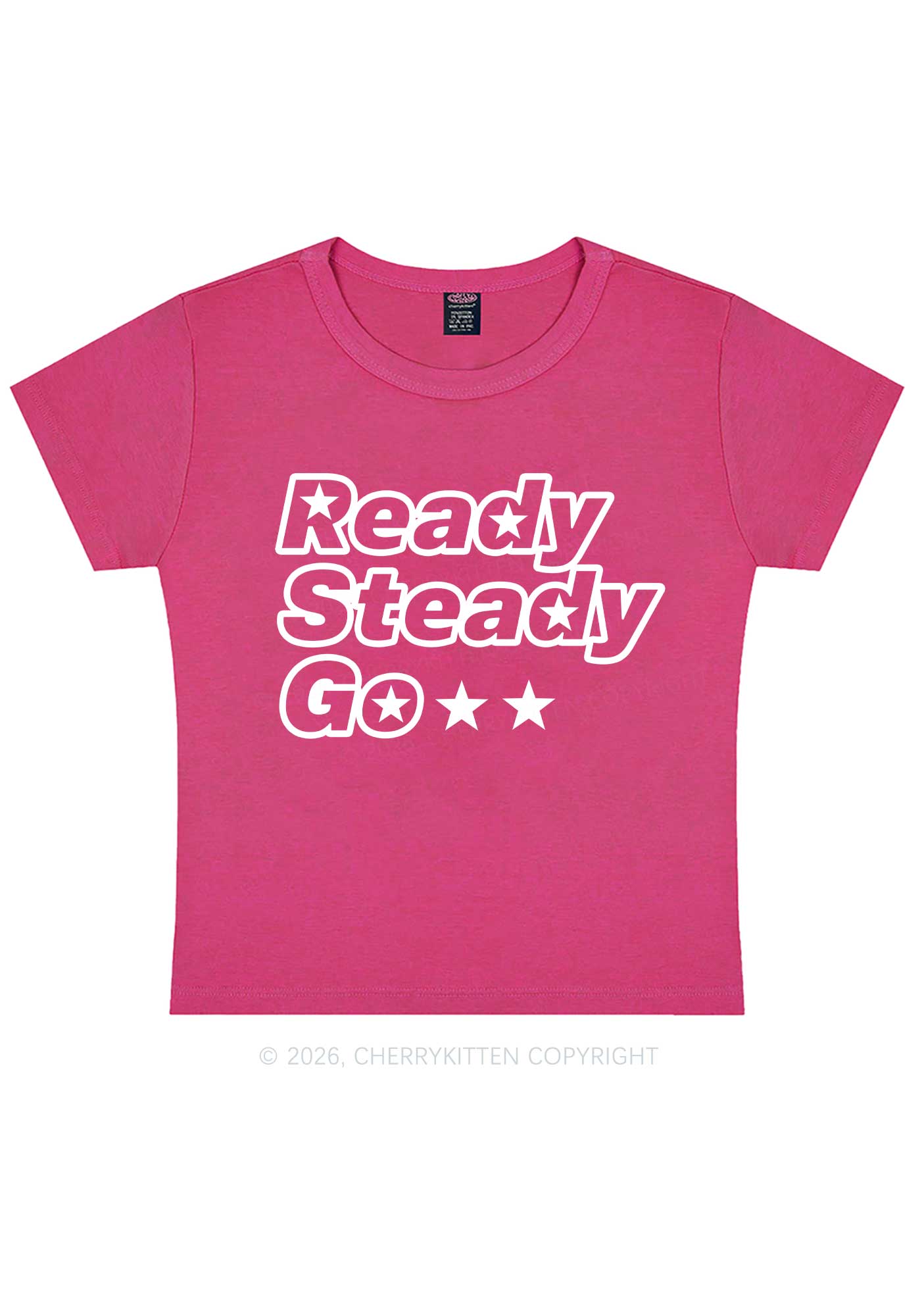 Ready Steady Go Y2K Baby Tee Cherrykitten