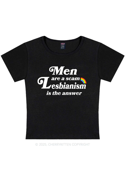 Men Lesbianism Y2K Baby Tee Cherrykitten
