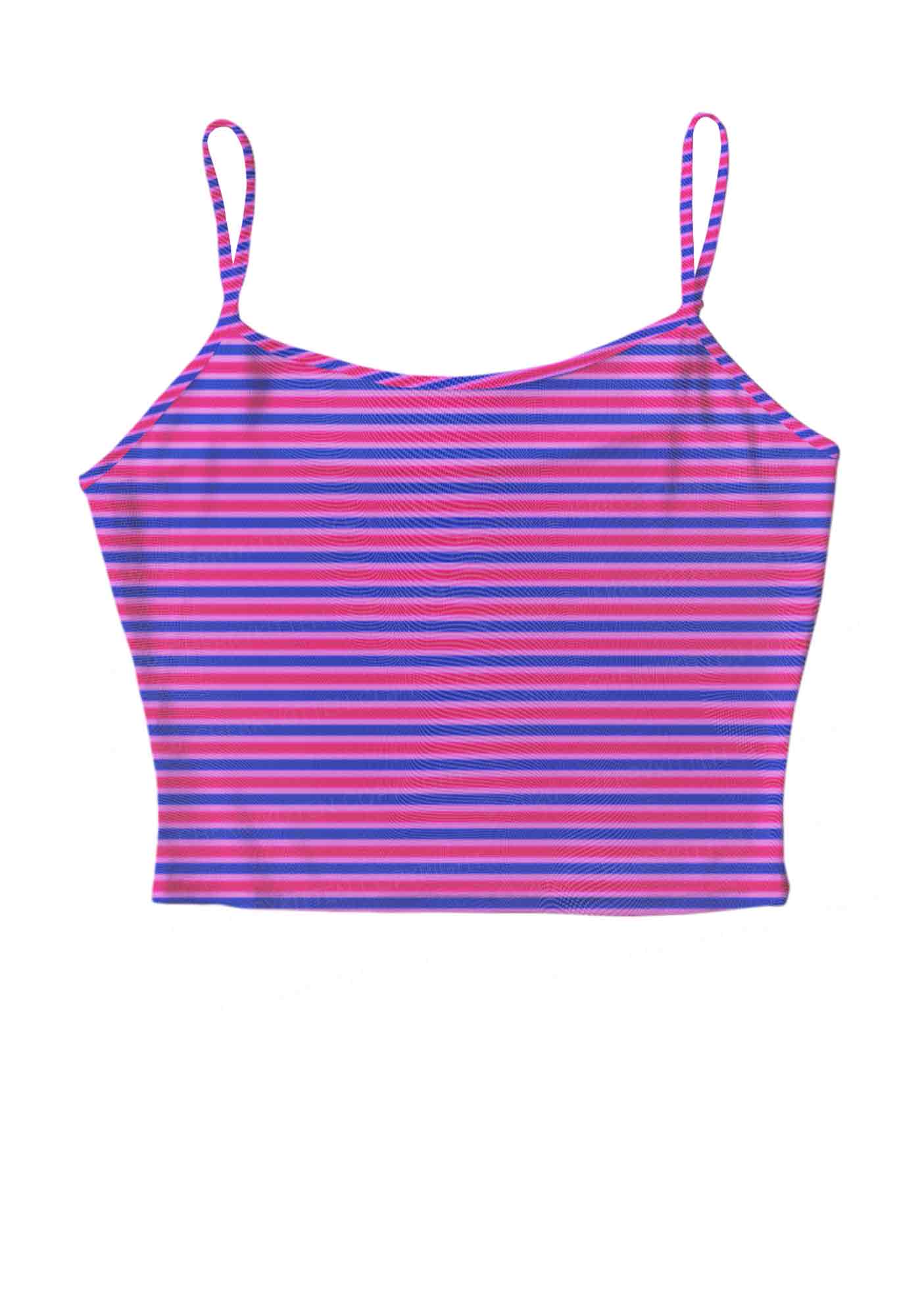 Bisexual Stripes Pride Y2K Mesh Cami Tank Cherrykitten