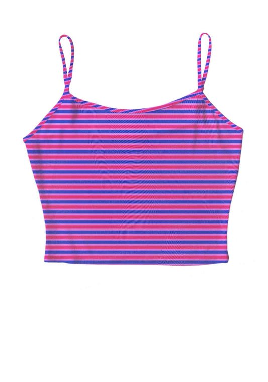 Bisexual Stripes Pride Y2K Mesh Cami Tank Cherrykitten