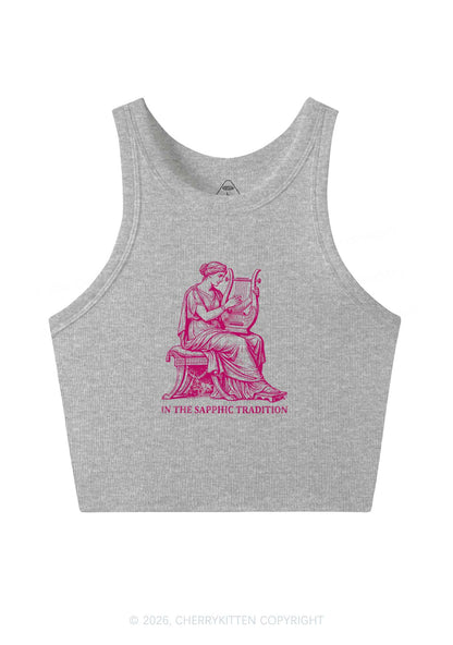 In The Sapphic Tradition Pride Y2K Crop Tank Top Cherrykitten