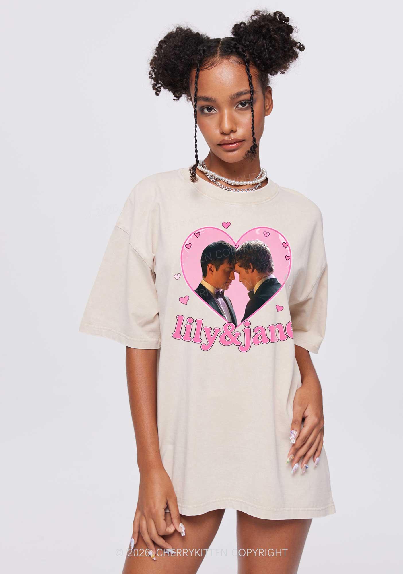 Lily And Jane HR Y2K Shirts Washed Tee Cherrykitten