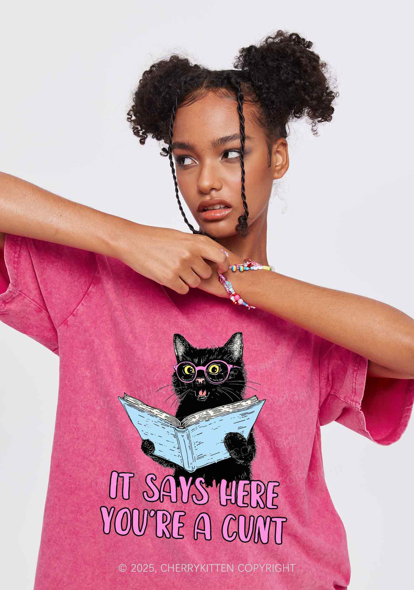 You Are A Cxxt Y2K Shirts Washed Tee Cherrykitten