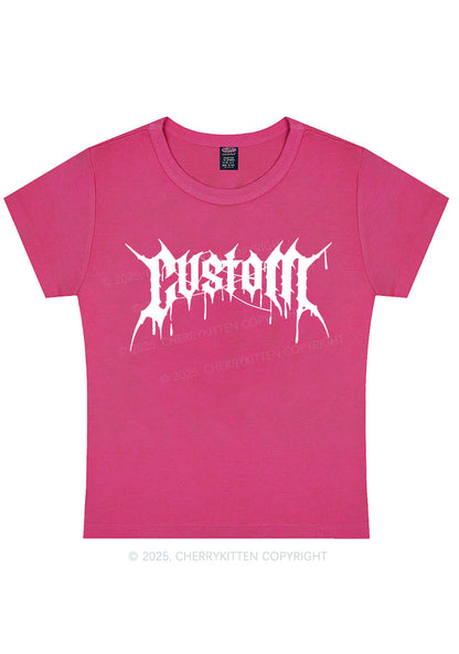 Custom Font Art Y2K Baby Tee Cherrykitten