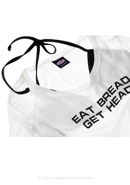 Eat Bread Get Head Y2K Sheer Crop Tee Cherrykitten