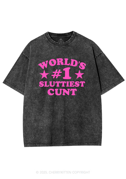 Worlds First Slxttiest Cxxt Y2K Shirts Washed Tee Cherrykitten