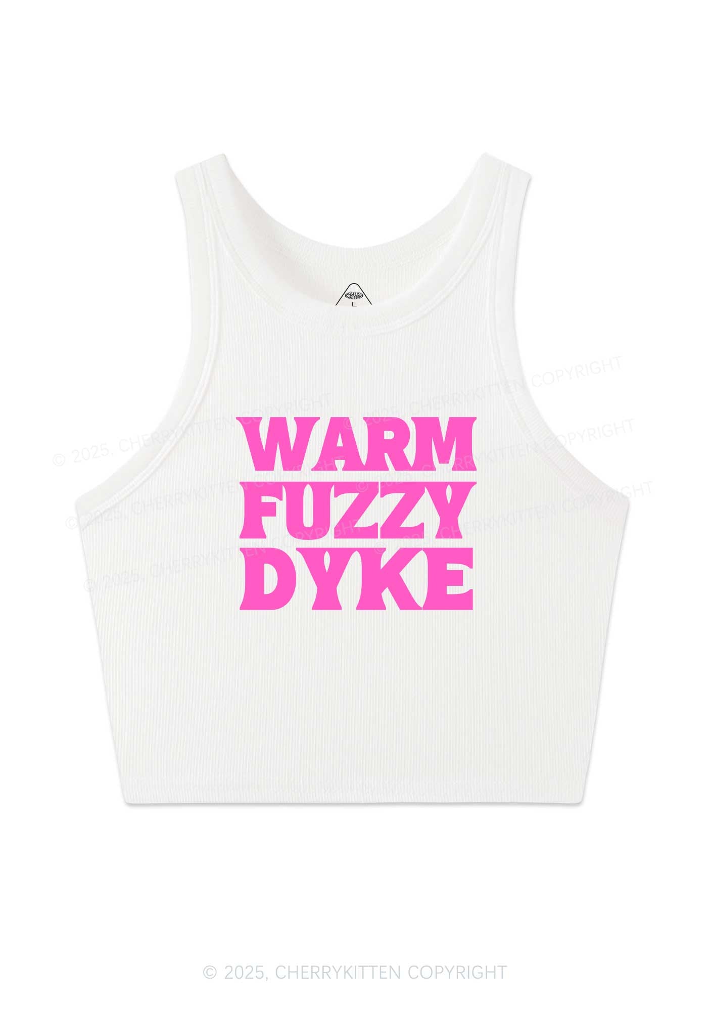 Warm Fuzzy Dyke Y2K Crop Tank Top Cherrykitten