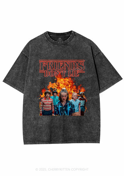 Real Friends Y2K Shirts Washed Tee Cherrykitten