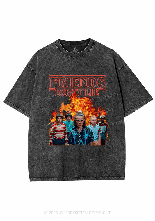 Real Friends Y2K Shirts Washed Tee Cherrykitten