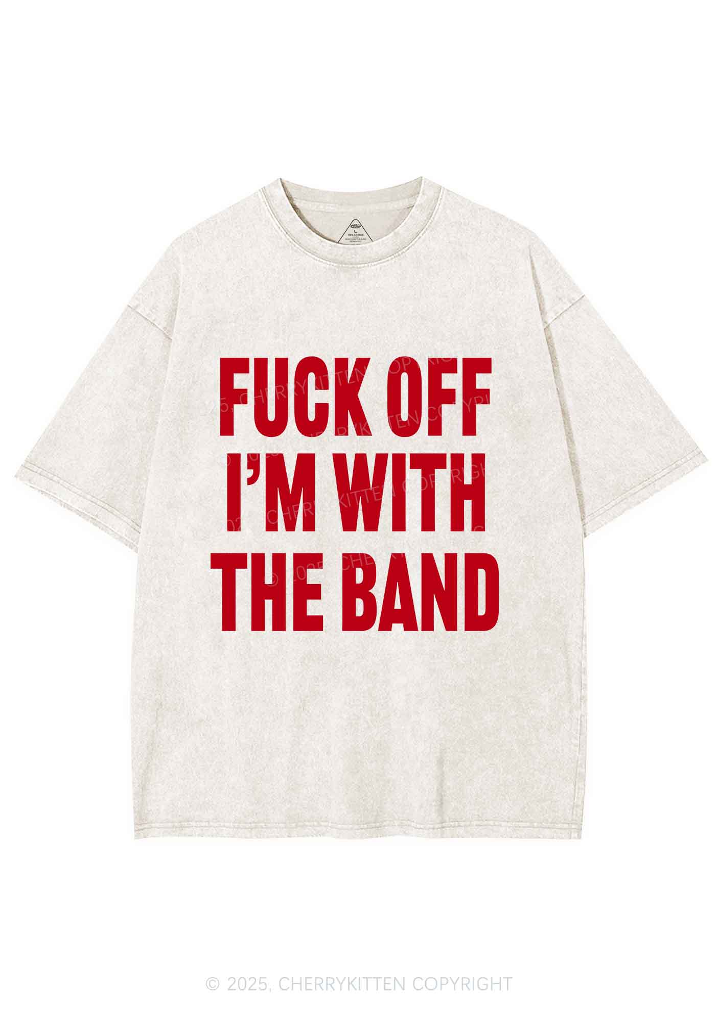 Im With The Band Y2K Shirts Washed Tee Cherrykitten