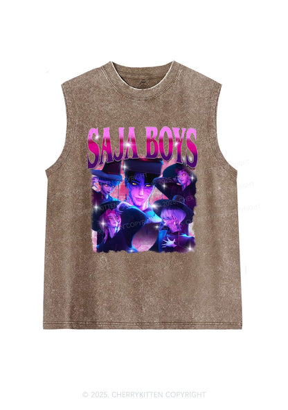 Kpop Boy Group Y2K Washed Muscle Tank Cherrykitten