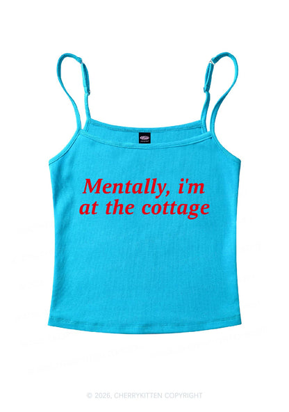 Mentally Im At The Cottage HR Y2K Spaghetti Strap Cami Cherrykitten