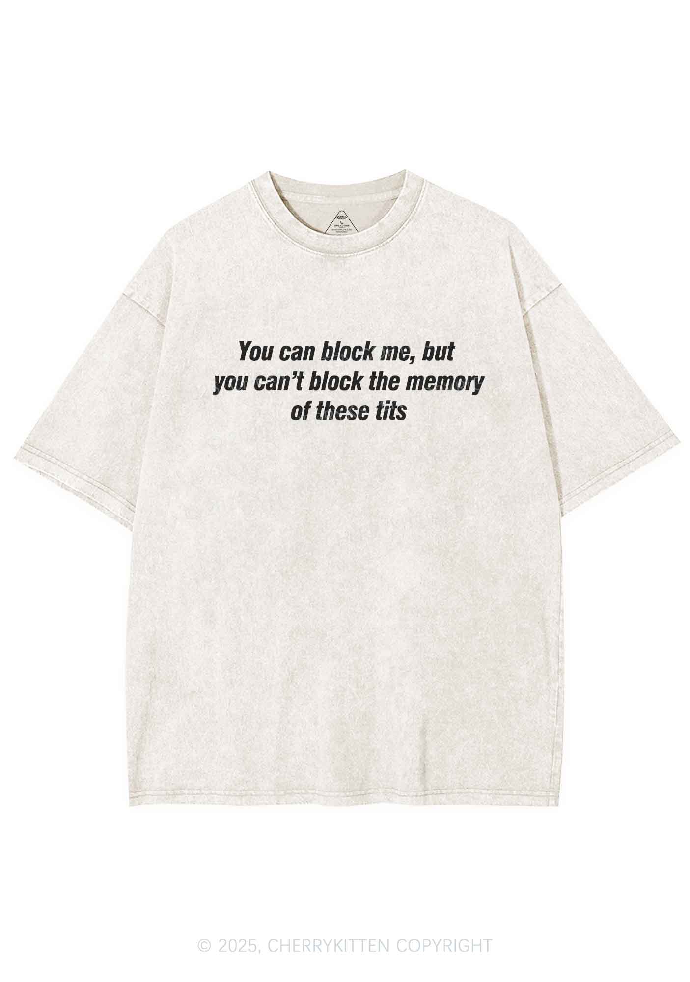 You Can Block Me Y2K Shirts Washed Tee Cherrykitten