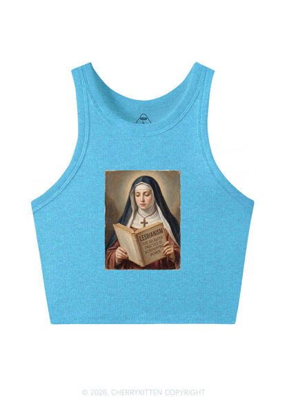 Lesbianism Nun Pride Y2K Crop Tank Top Cherrykitten