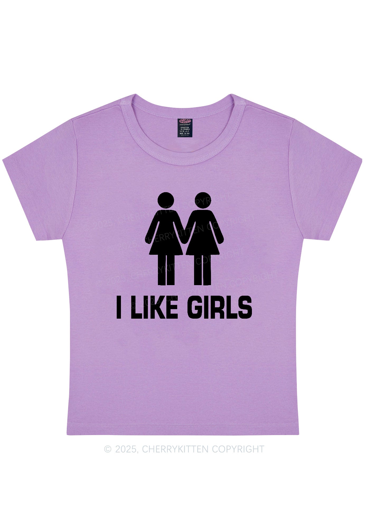 I Like Girls Pride Y2K Baby Tee Cherrykitten