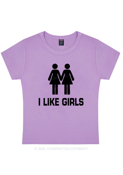 I Like Girls Pride Y2K Baby Tee Cherrykitten