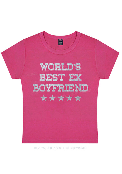 Glitter Best Ex Boyfriend Y2K Baby Tee Cherrykitten
