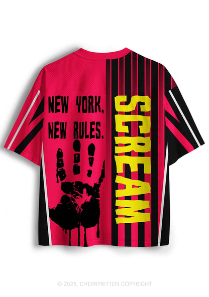 Halloween Scream Ghost Y2K Sport Jersey Shirts Cherrykitten