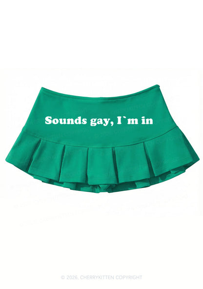 Sounds Gay Pride Y2K Mini Pleated Skirts Cherrykitten