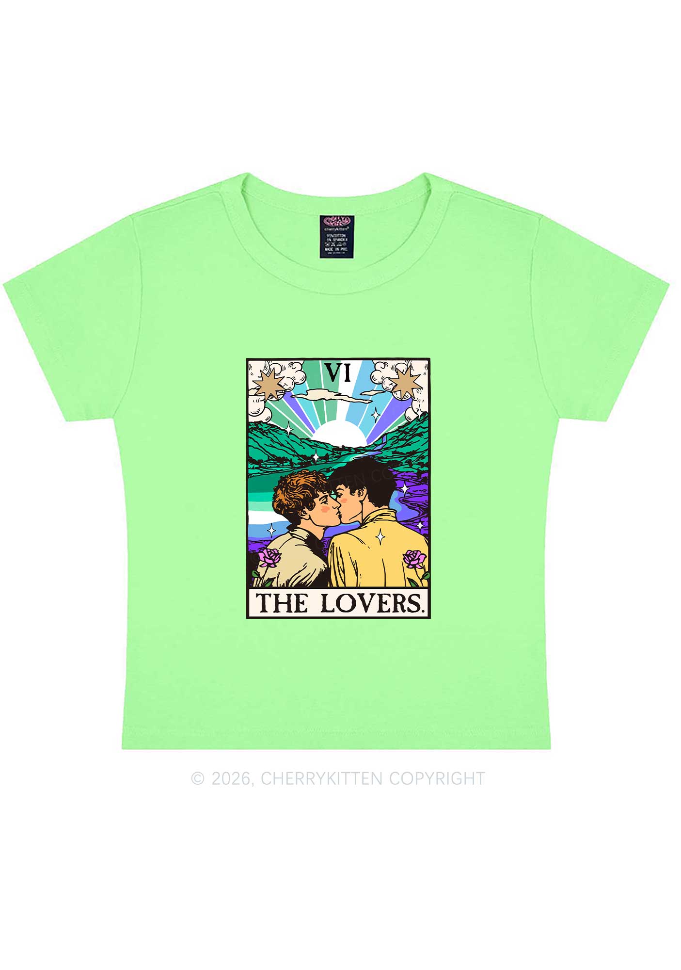 The Gay Lovers Pride Y2K Baby Tee Cherrykitten