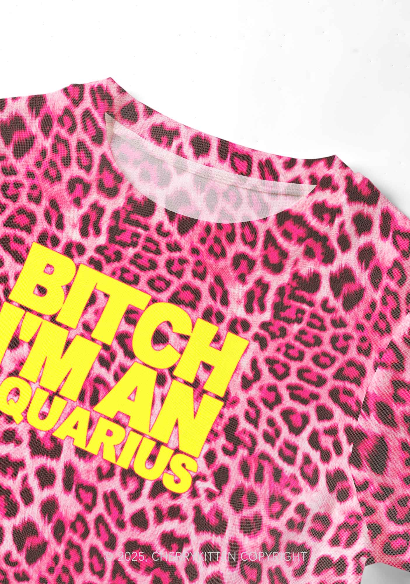 Bxtch I'm A Custom Zodiac Y2K Mesh Crop Top Cherrykitten