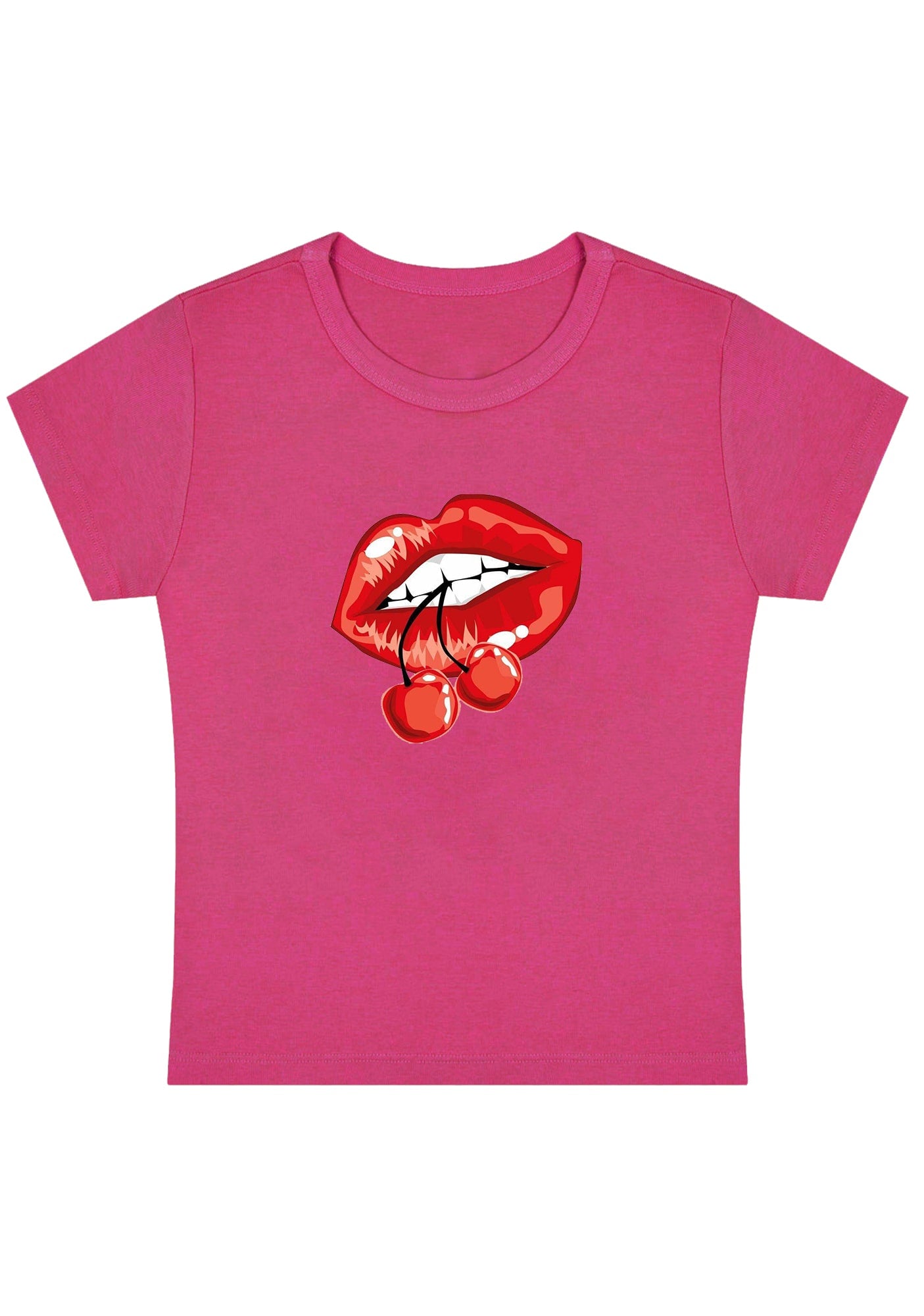 Cherry Lips Y2K Baby Tee