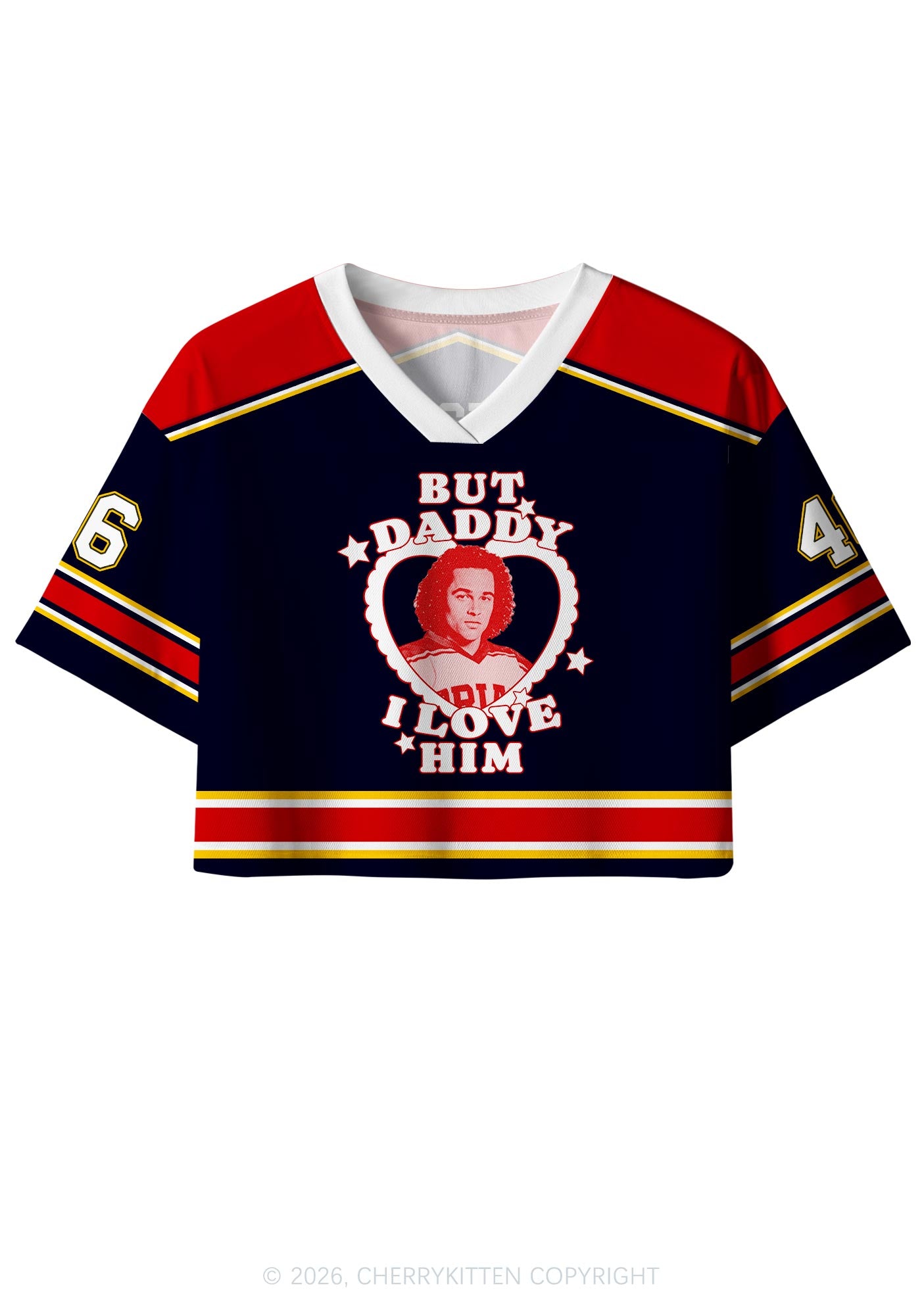 But Daddy I Love Him JT Y2K Crop Sport Jersey Shirts Cherrykitten