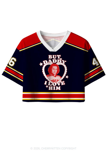 But Daddy I Love Him JT Y2K Crop Sport Jersey Shirts Cherrykitten