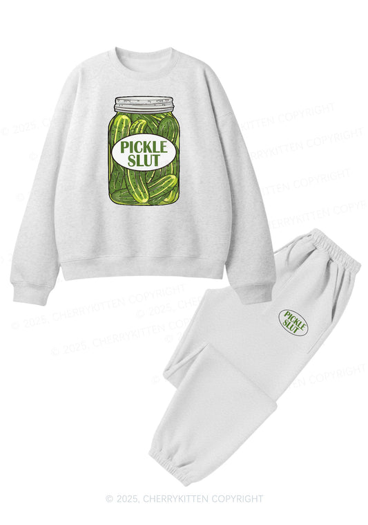 Pickle Slxt Y2K Fleece Sweatshirts Set Cherrykitten