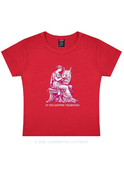In The Sapphic Tradition Pride Y2K Baby Tee Cherrykitten