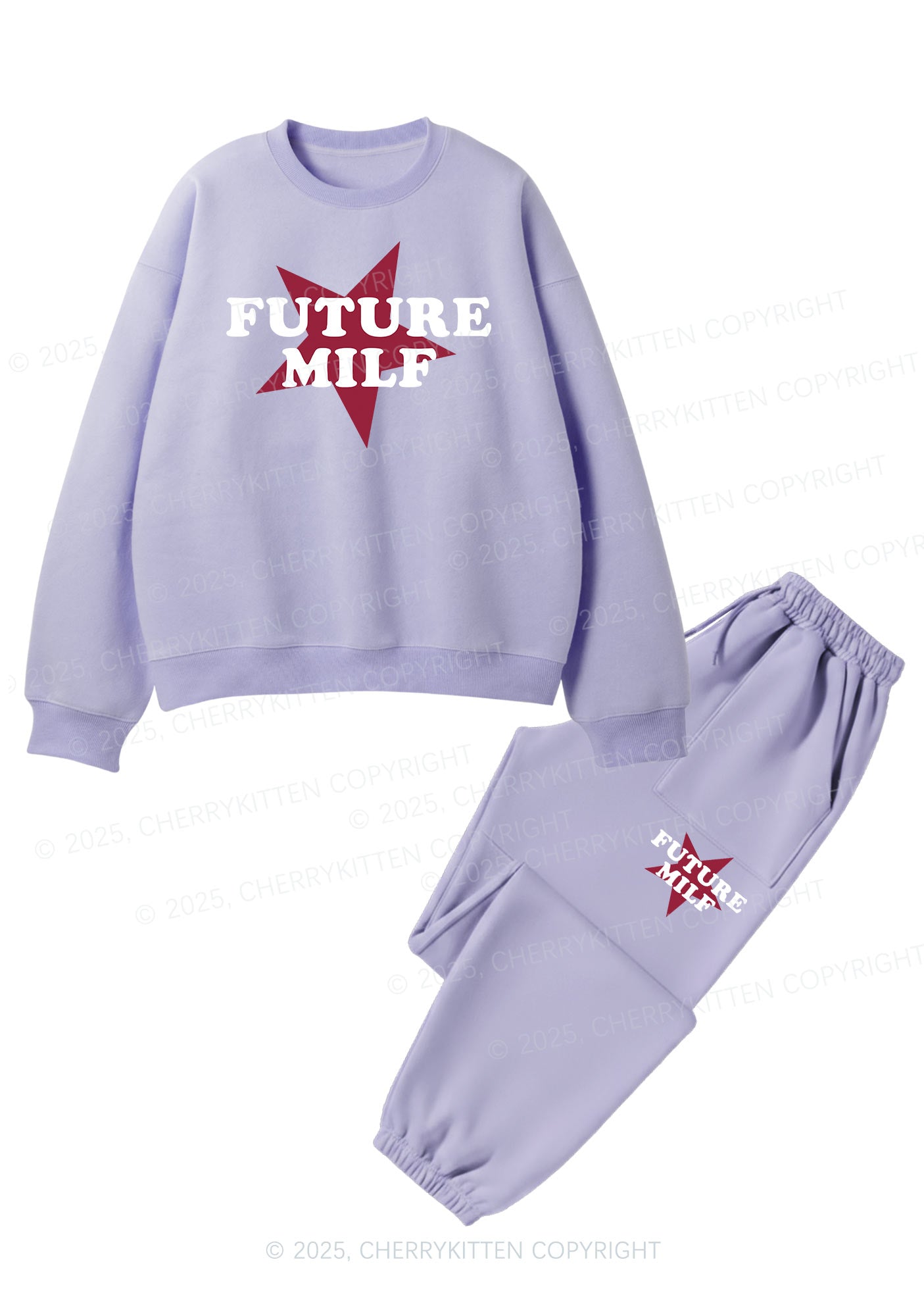 Future Mxxf Y2K Fleece Sweatshirts Set Cherrykitten