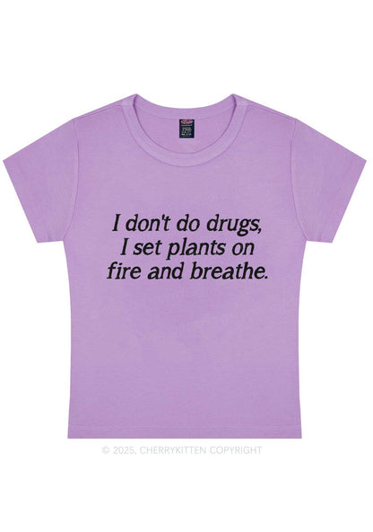 Set Plants On Fire Y2K Baby Tee Cherrykitten